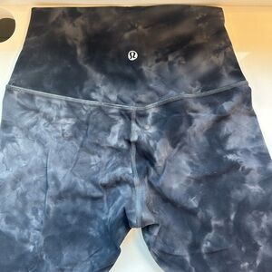 Lululemon Align Leggings, Diamond Dye Pitch Grey Graphite Grey, 21 inch Size 4
